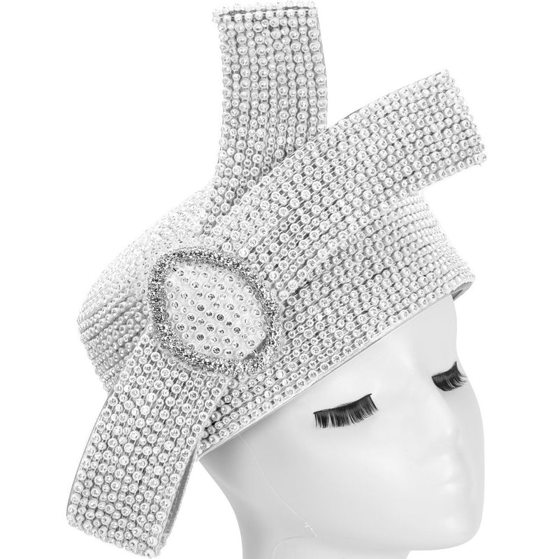 Giovanna Church Hat HR22136-White - Church Suits For Less