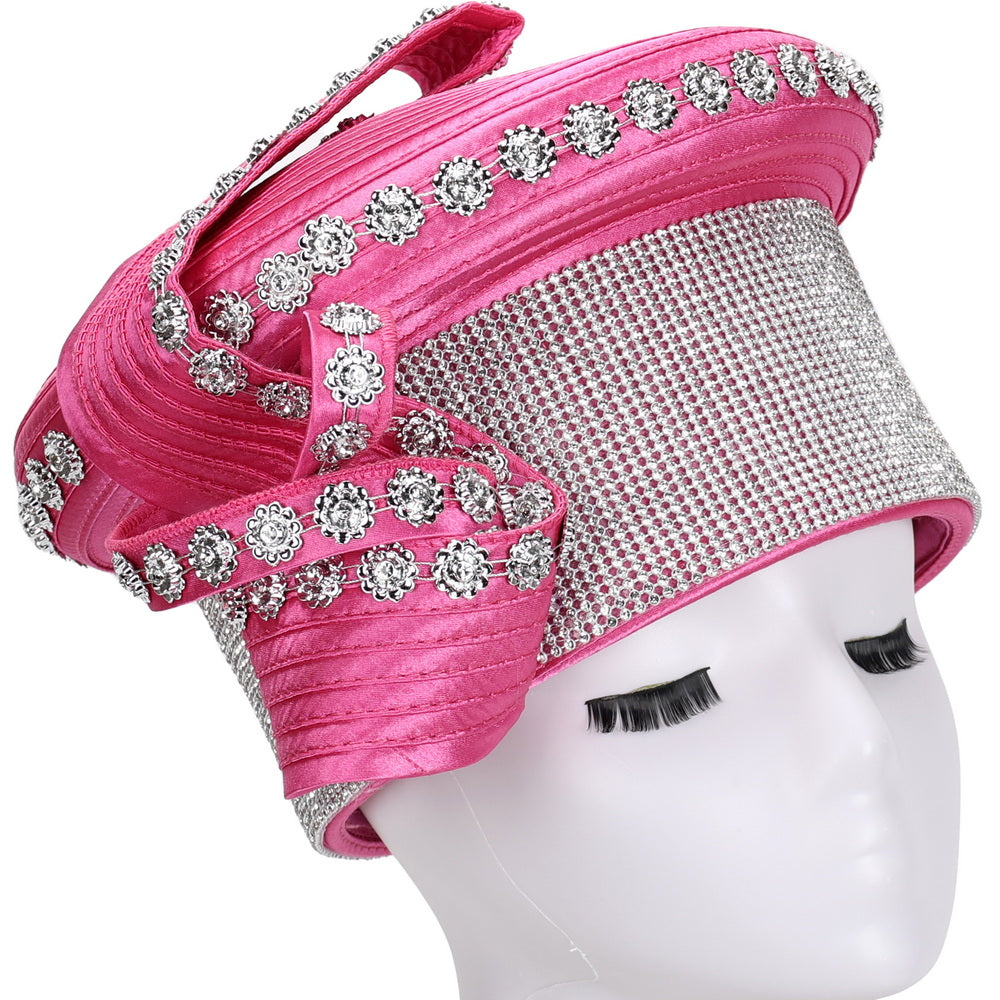 Giovanna Church Hat HR22141-Fuchsia - Church Suits For Less