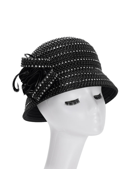 Giovanna Church Hat HR22115-Black - Church Suits For Less