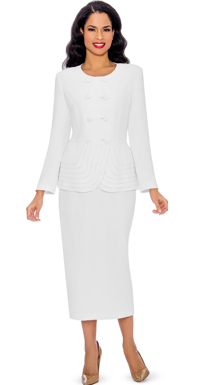 Giovanna Suit 0902C-White - Church Suits For Less