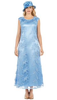 Giovanna Dress D1510C-Blue - Church Suits For Less