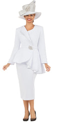 Giovanna Church Suit G1183-White - Church Suits For Less