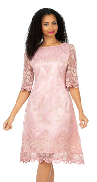 Giovanna Church Dress D1570-Pink - Church Suits For Less