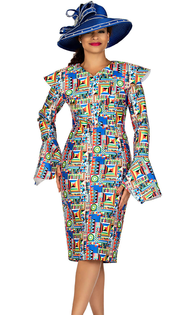 Giovanna Dress D1591C-Multi - Church Suits For Less