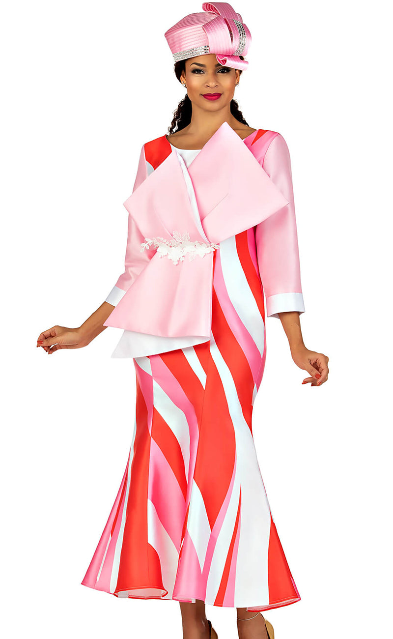 Giovanna Dress D1592C-Hot Pink - Church Suits For Less