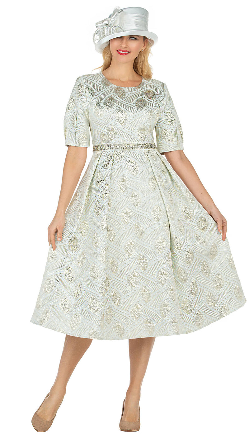 Giovanna Church Dress D1623C-Light Blue - Church Suits For Less