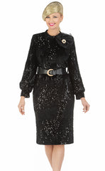 Giovanna Church Dress D1516-Black/Gold