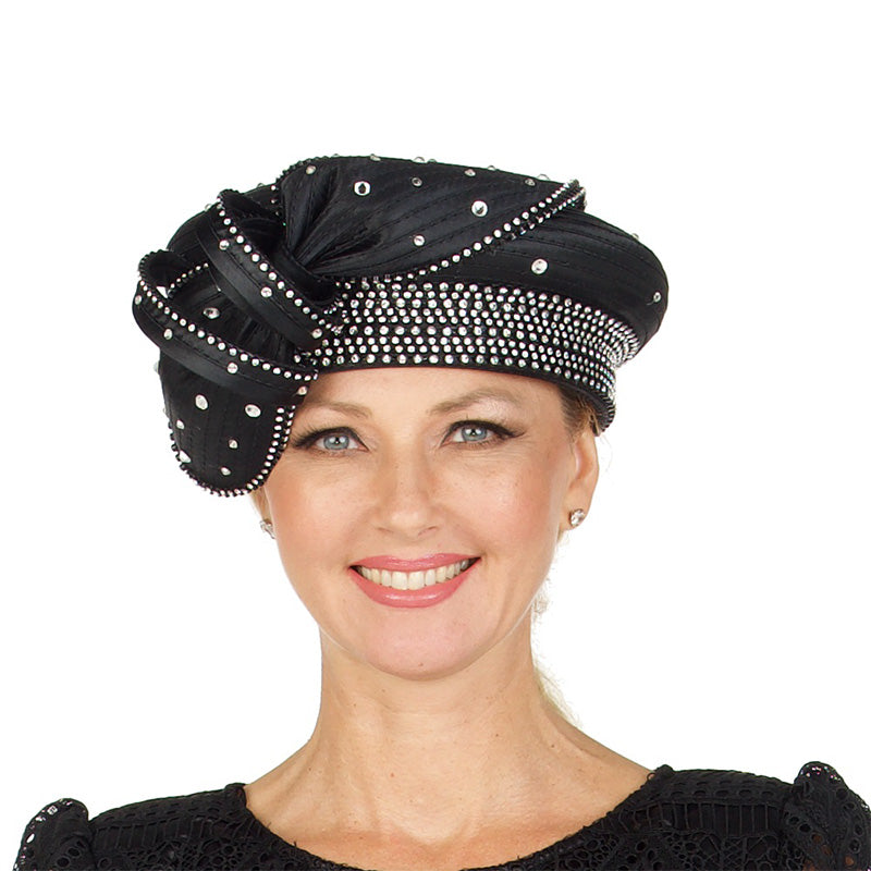 Giovanna Church Hat HR22124-Black - Church Suits For Less