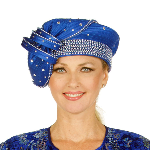 Giovanna Church Hat HR22124-Royal Blue | Church suits for less