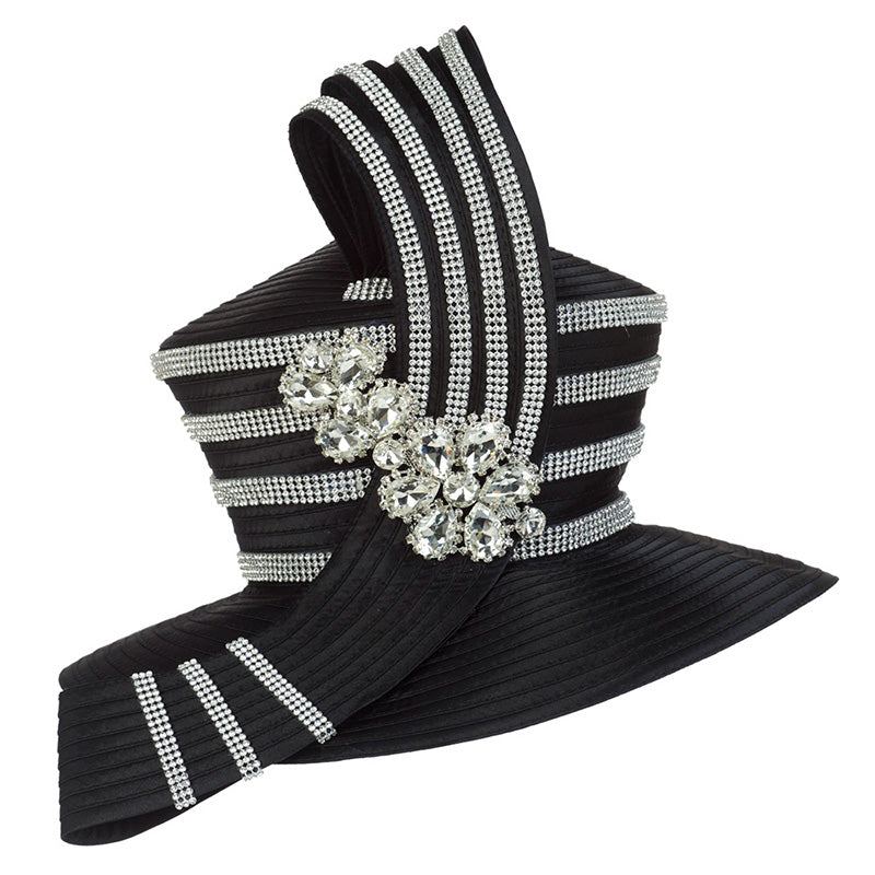 Giovanna Church Hat HR22133-Black - Church Suits For Less