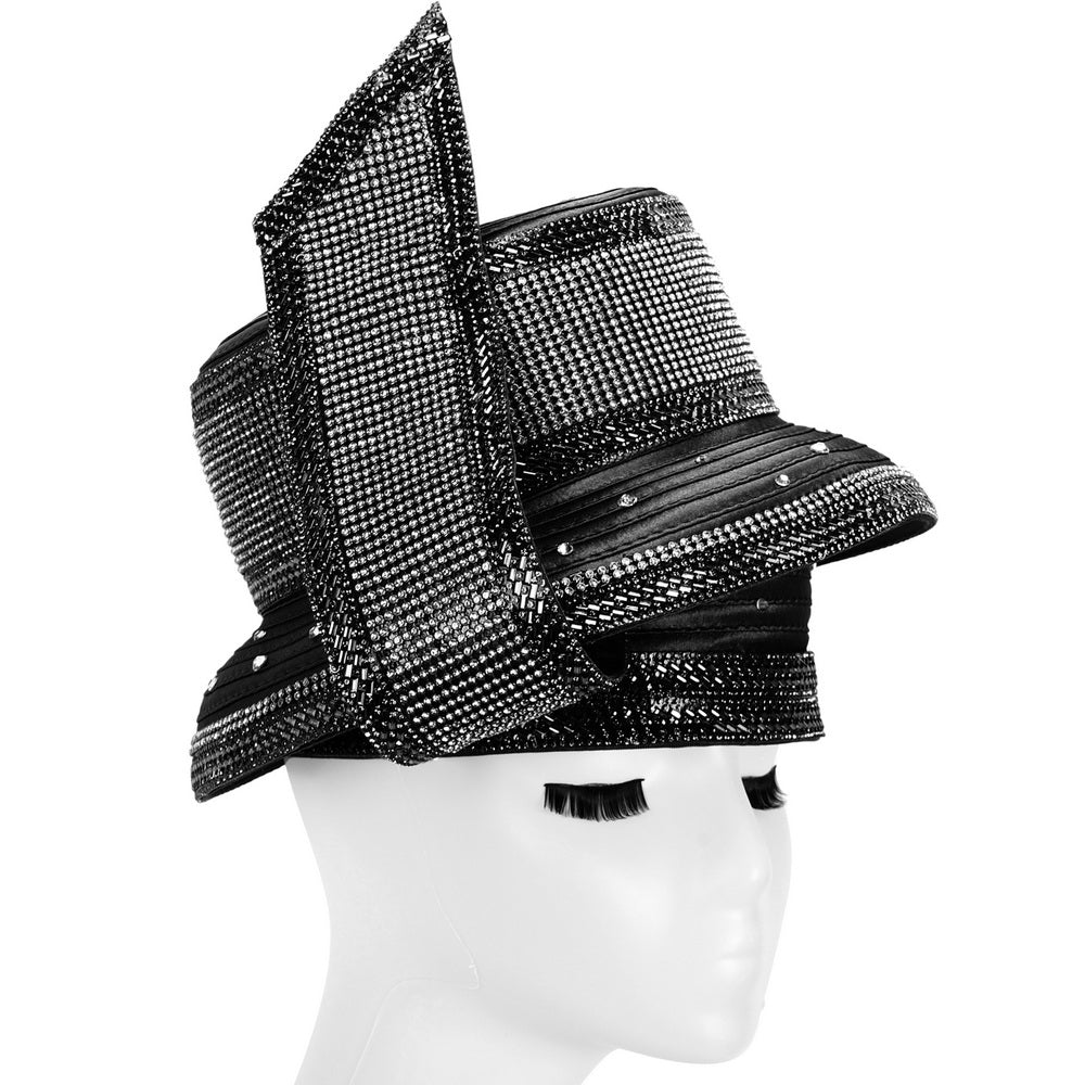 Giovanna Church Hat HR22143-Black - Church Suits For Less