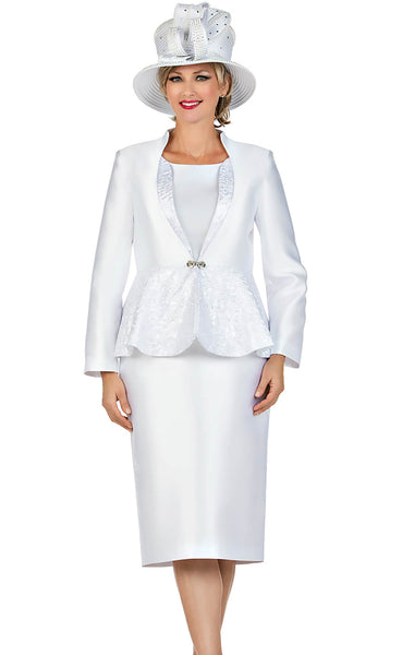 Giovanna Suit G1168-White | Church suits for less