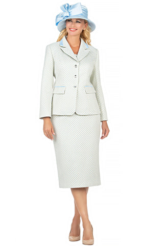 Giovanna Church Suit G1121B-Blue - Church Suits For Less