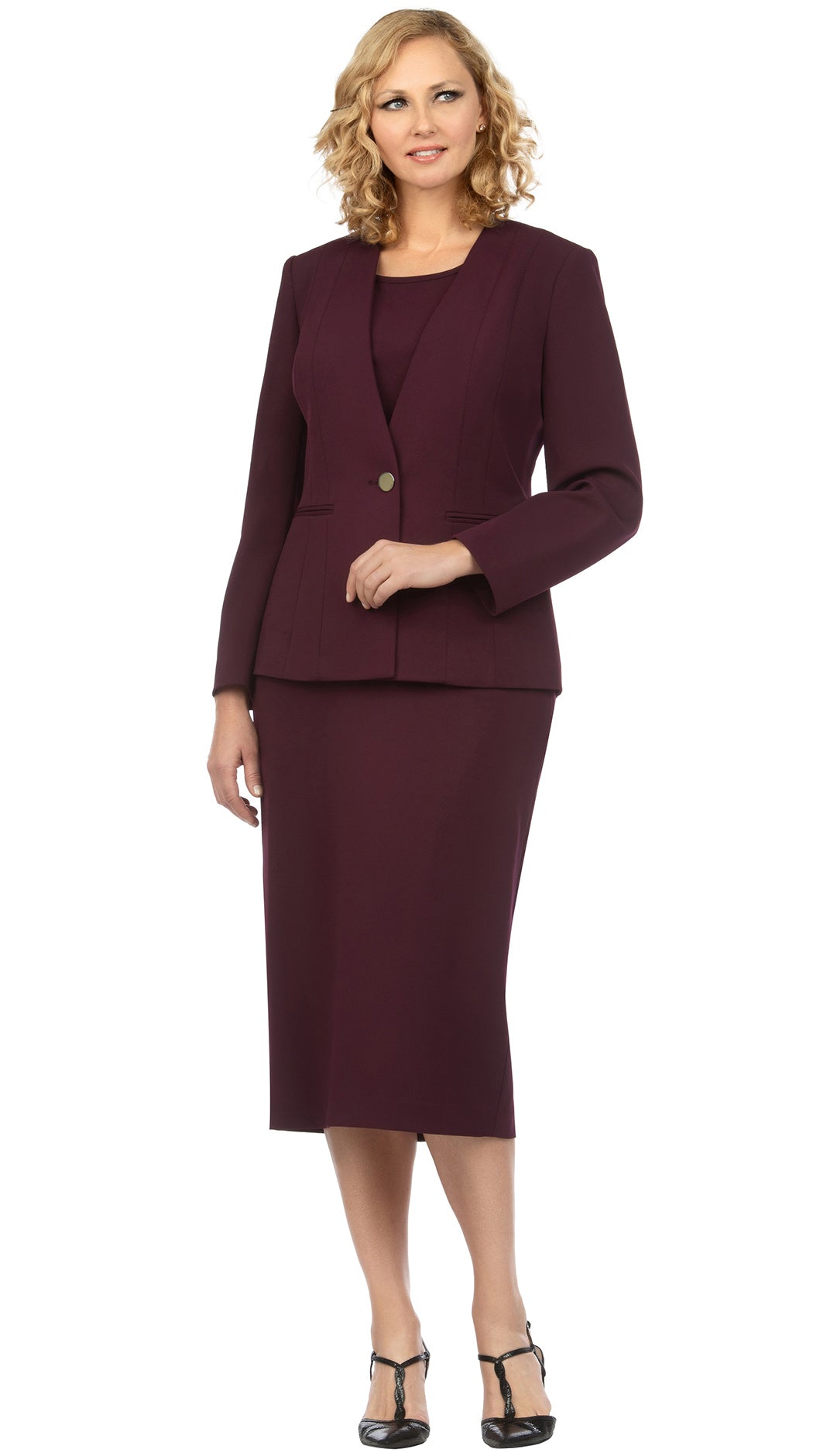 Giovanna Usher Suit S0722-Plum - Church Suits For Less