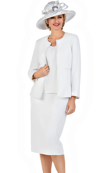 Giovanna Usher Suit S0652-White | Church suits for less