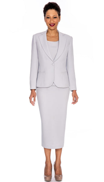 Giovanna Usher Suit 0707C-Silver | Church suits for less