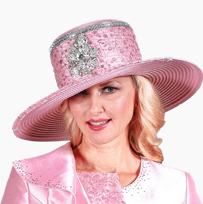 Giovanna Church Hat HG1216-Pink - Church Suits For Less