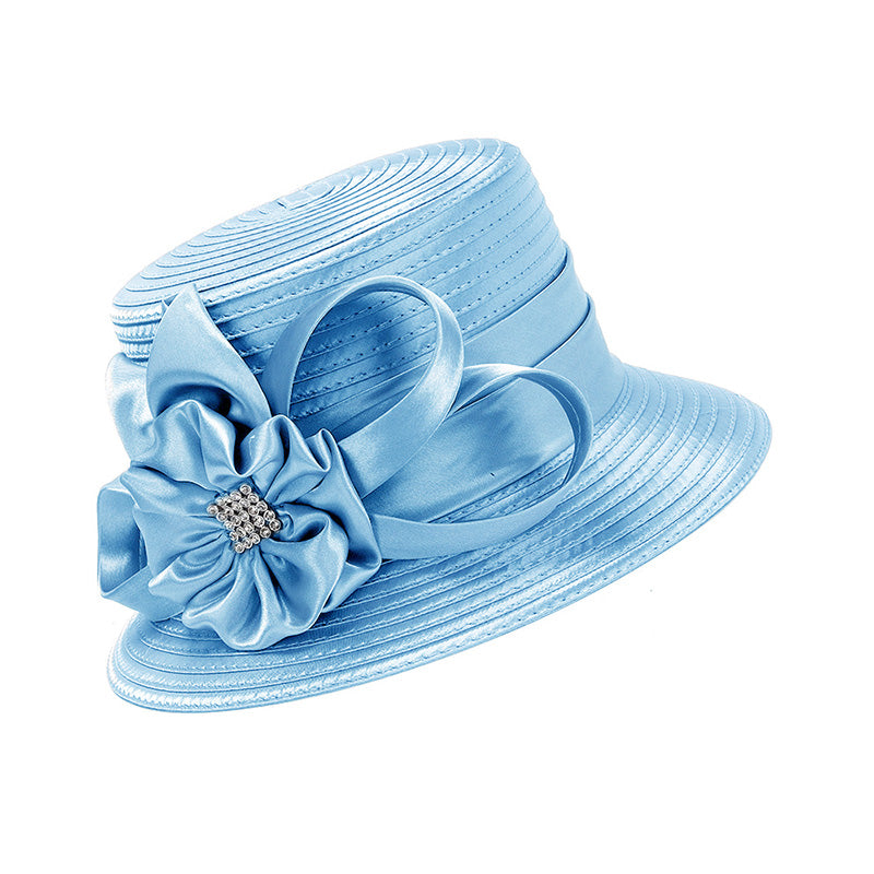 Giovanna Church Hat HR944-Ice Blue - Church Suits For Less