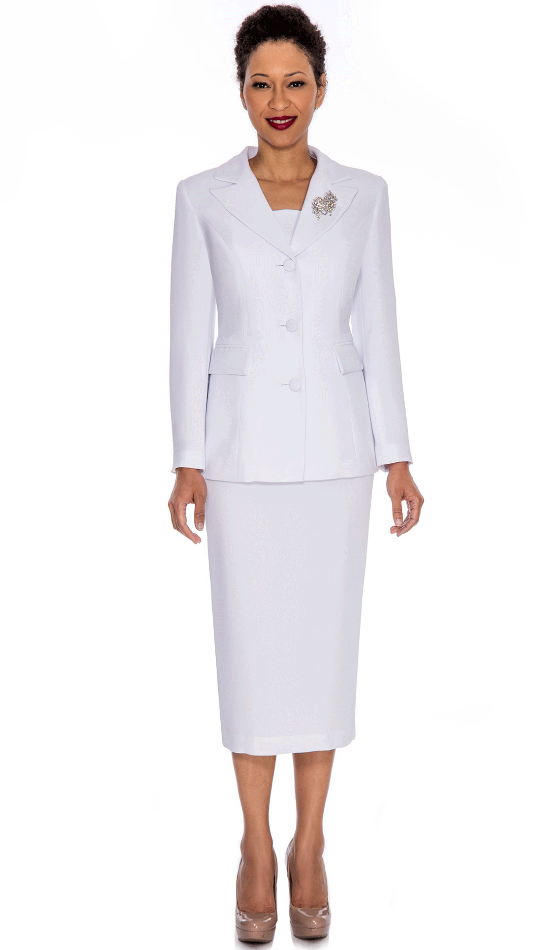 Giovanna Usher Suit 0655-White - Church Suits For Less