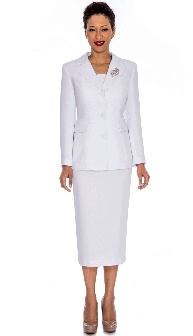 Giovanna Usher Suit 0655-White - Church Suits For Less