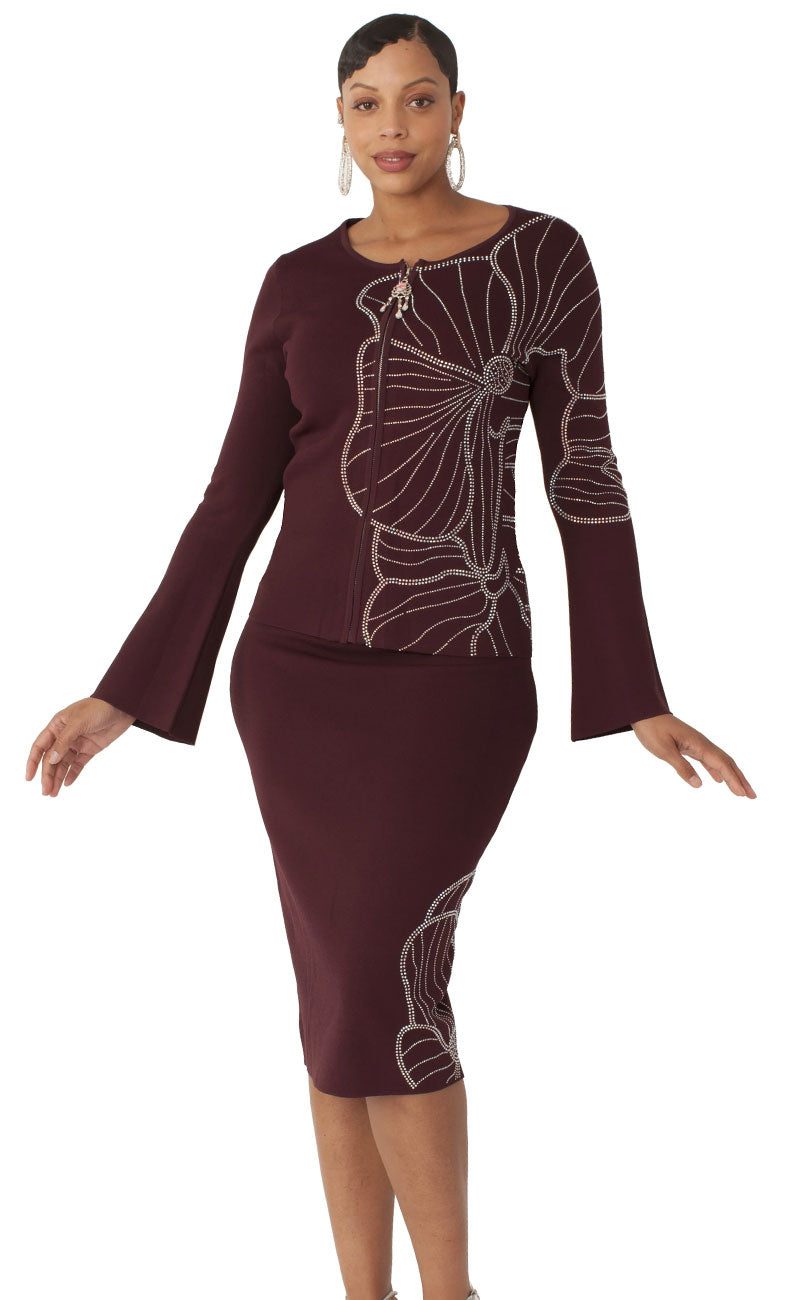 Kayla Knit Suit 5345 - Church Suits For Less