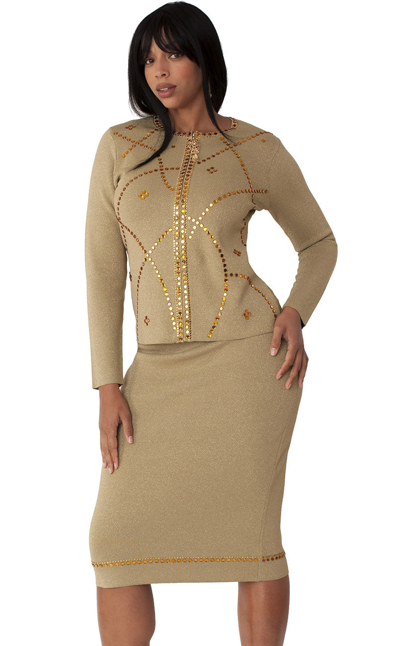 Kayla Knit Suit 5348 - Church Suits For Less