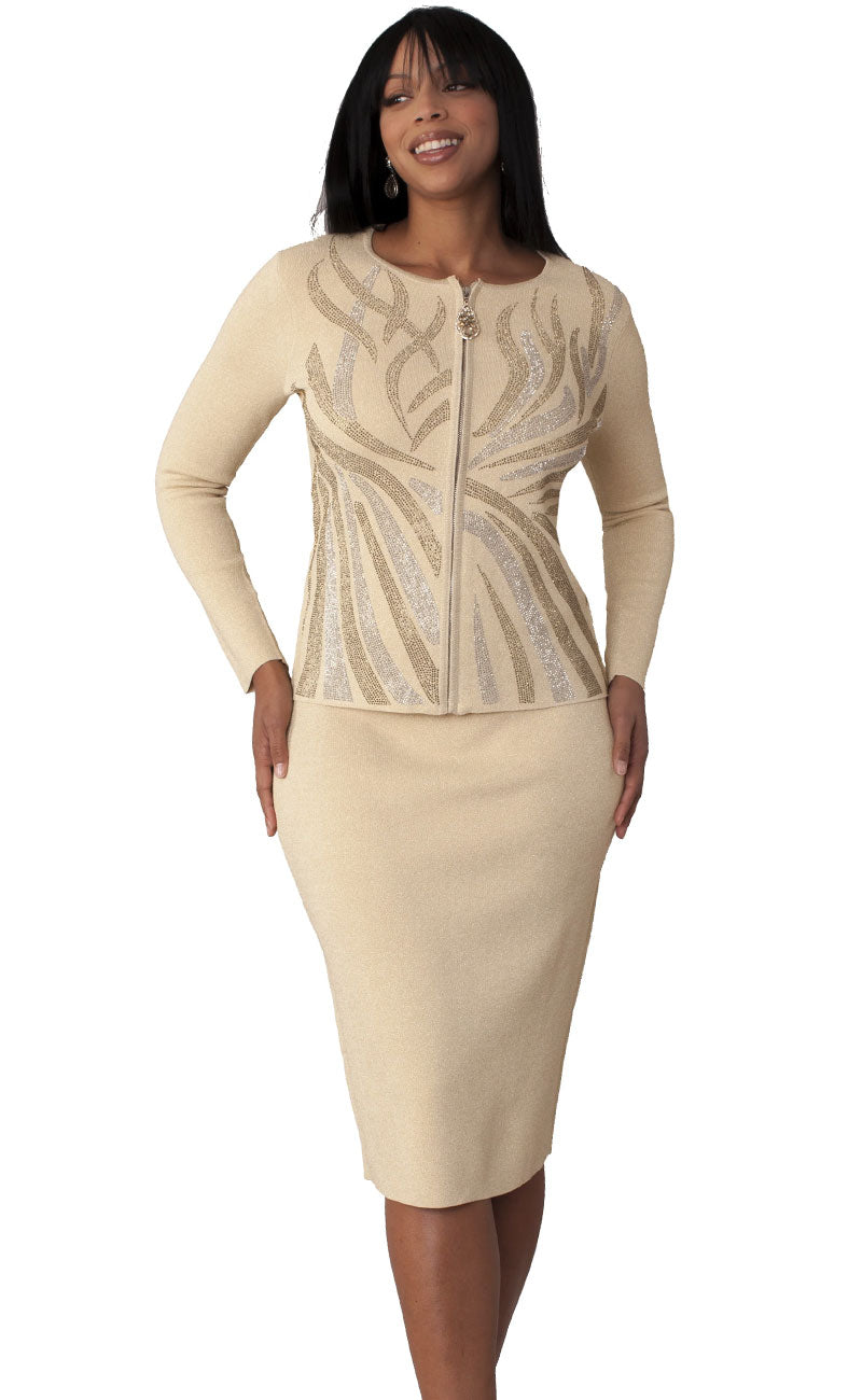 Kayla Knit Suit 5354 - Church Suits For Less