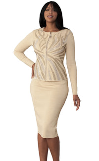 Kayla Knit Suit 5354 - Church Suits For Less