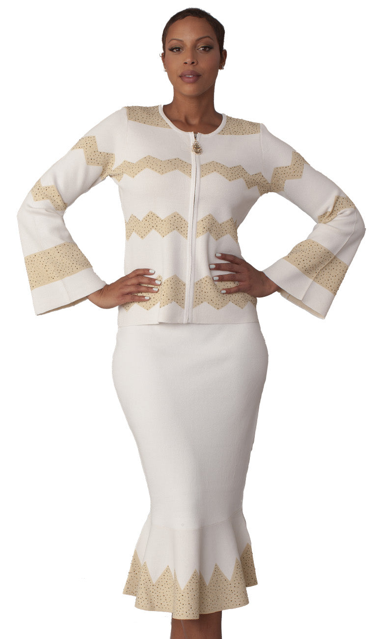 Kayla Knit Suit 5323 - Church Suits For Less