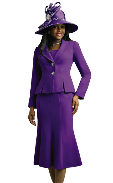 Lily And Taylor Suit 2834-Purple | Church suits for less