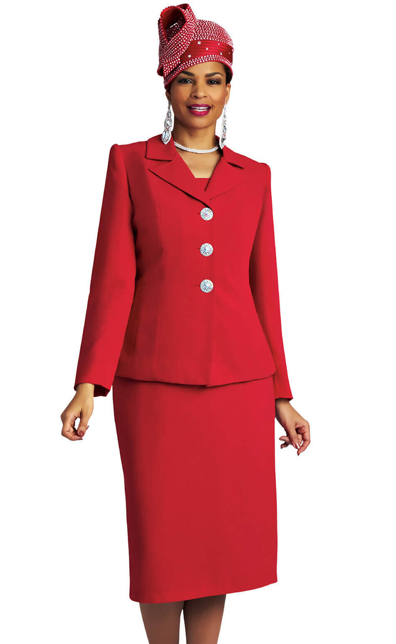 Lily And Taylor Suit 3895-Red - Church Suits For Less