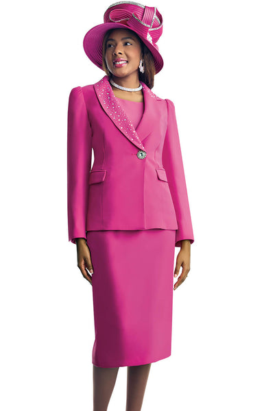 Lily And Taylor Suit 4891-Fuchsia | Church suits for less