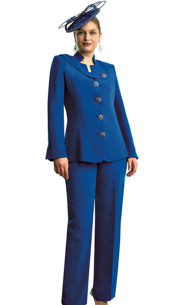 Lily And Taylor Pant Suit 4892-Royal Blue | Church suits for less