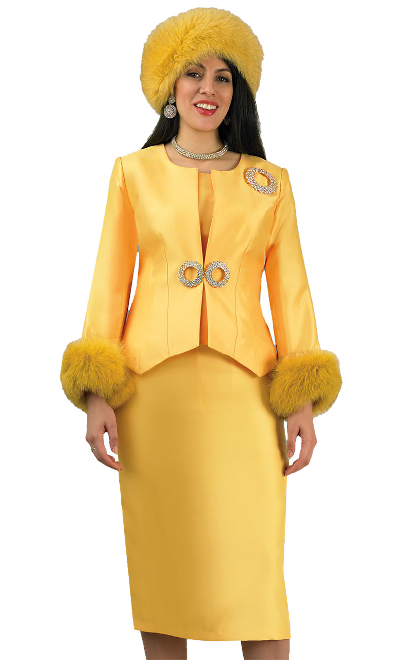 Lily And Taylor Suit 4817-yellow - Church Suits For Less