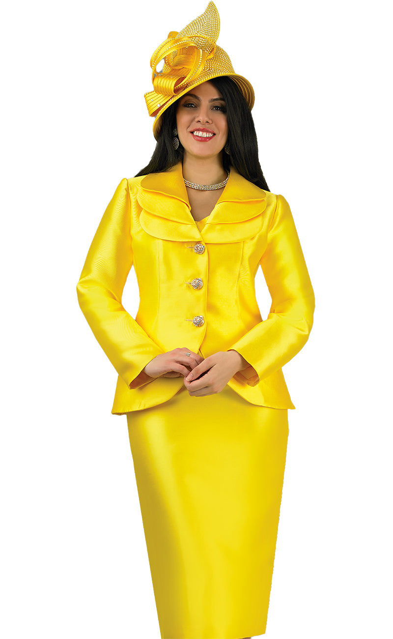 Lily And Taylor Suit 4925-Yellow - Church Suits For Less