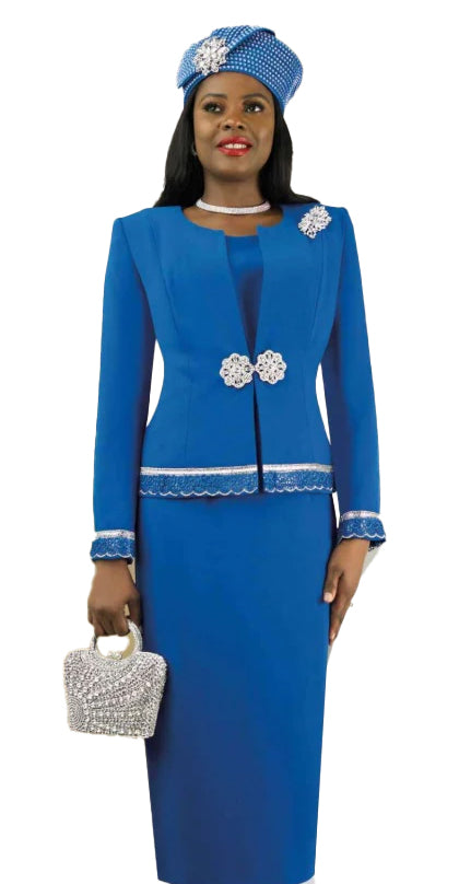 Lily And Taylor Suit 4272-Royal - Church Suits For Less