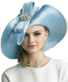 Lily and Taylor Hat H390-Blue - Church Suits For Less