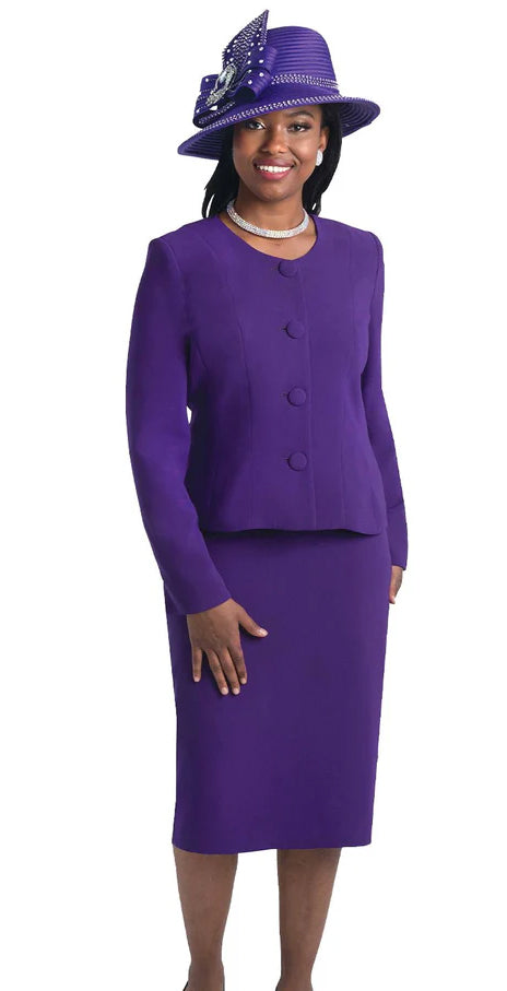 Lily And Taylor Suit 2920-Purple - Church Suits For Less