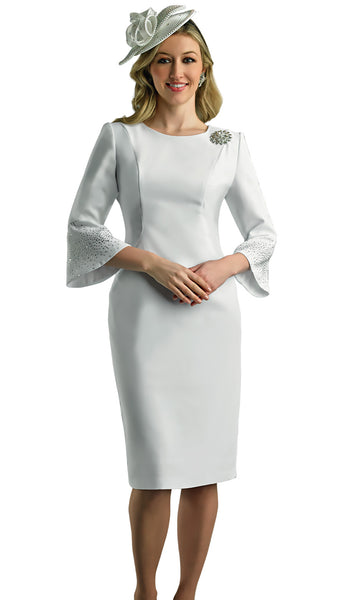 Lily And Taylor Dress 4092-White | Church suits for less