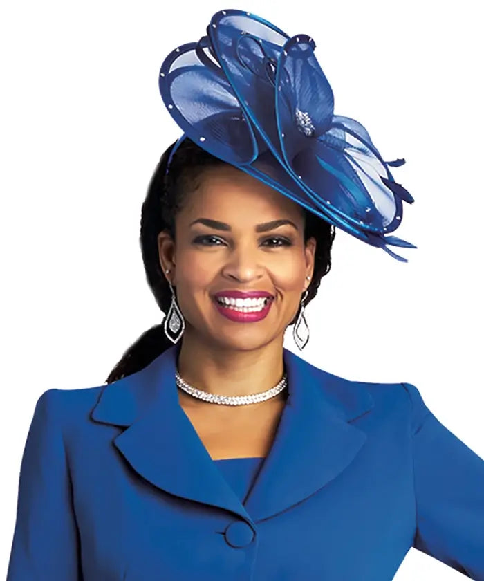 Lily and Taylor Hat H121-Royal Blue - Church Suits For Less