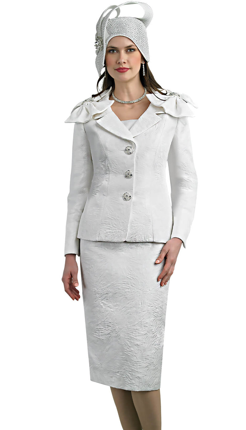 Lily And Taylor Suit 4657-White - Church Suits For Less