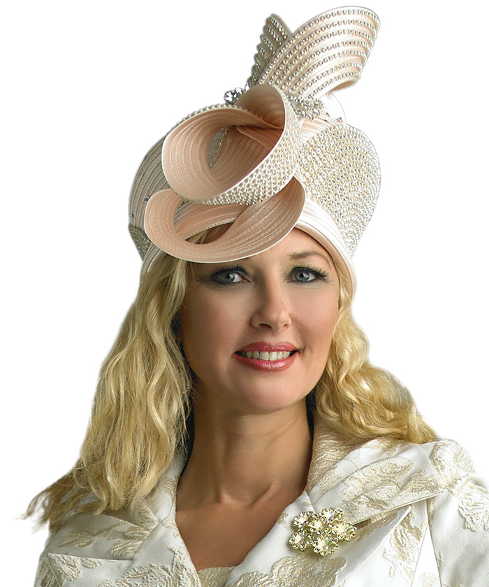 Lily and Taylor Hat H389-Gold - Church Suits For Less