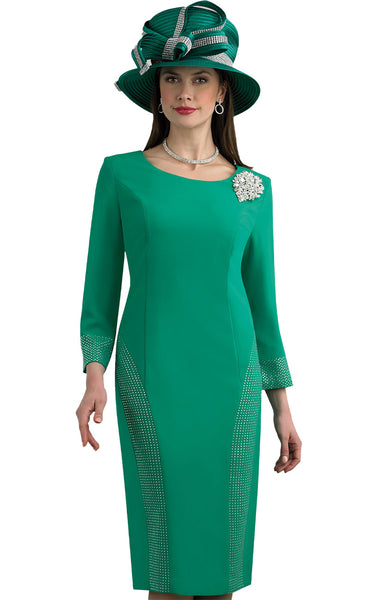 Lily And Taylor Dress 4670-Emerald | Church suits for less