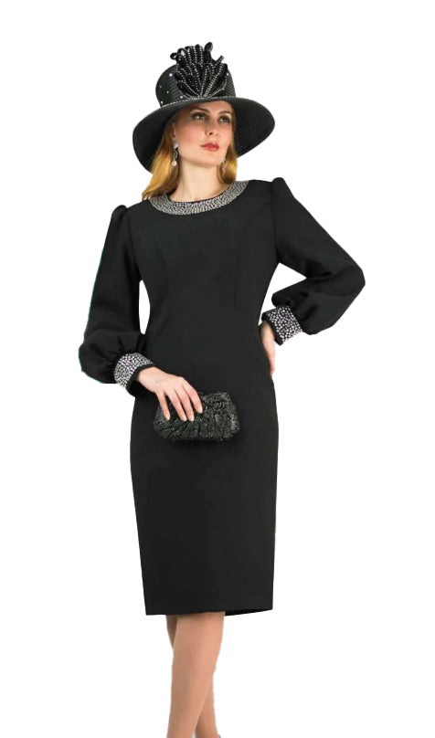 Lily And Taylor Dress 4898-Black - Church Suits For Less