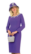 Lily And Taylor Dress 4787-Purple - Church Suits For Less