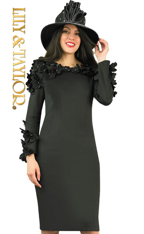 Lily And Taylor Dress 4904-Black - Church Suits For Less