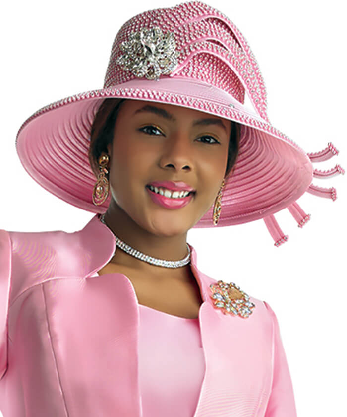 Lily and Taylor Hat H278 - Pink - Church Suits For Less