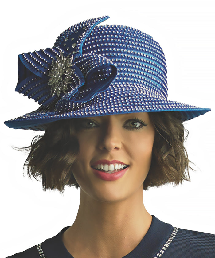 Lily and Taylor Hat H310-Royal Blue - Church Suits For Less