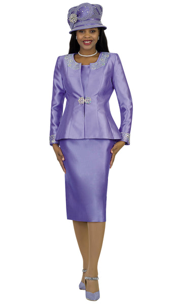 Lily And Taylor Suit 3800-Lavender | Church suits for less