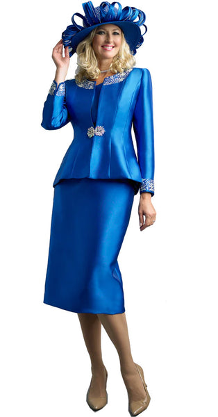 Lily And Taylor Suit 3800-Royal Blue | Church suits for less